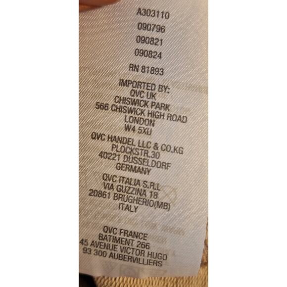 Denim & Company QVC Women XL Beige Knit Stretch Collar-less Button Front Jacket - Picture 6 of 6